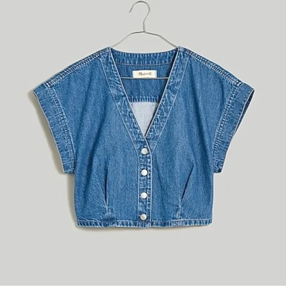 MADEWELL Denim crop top - Picture 4 of 8